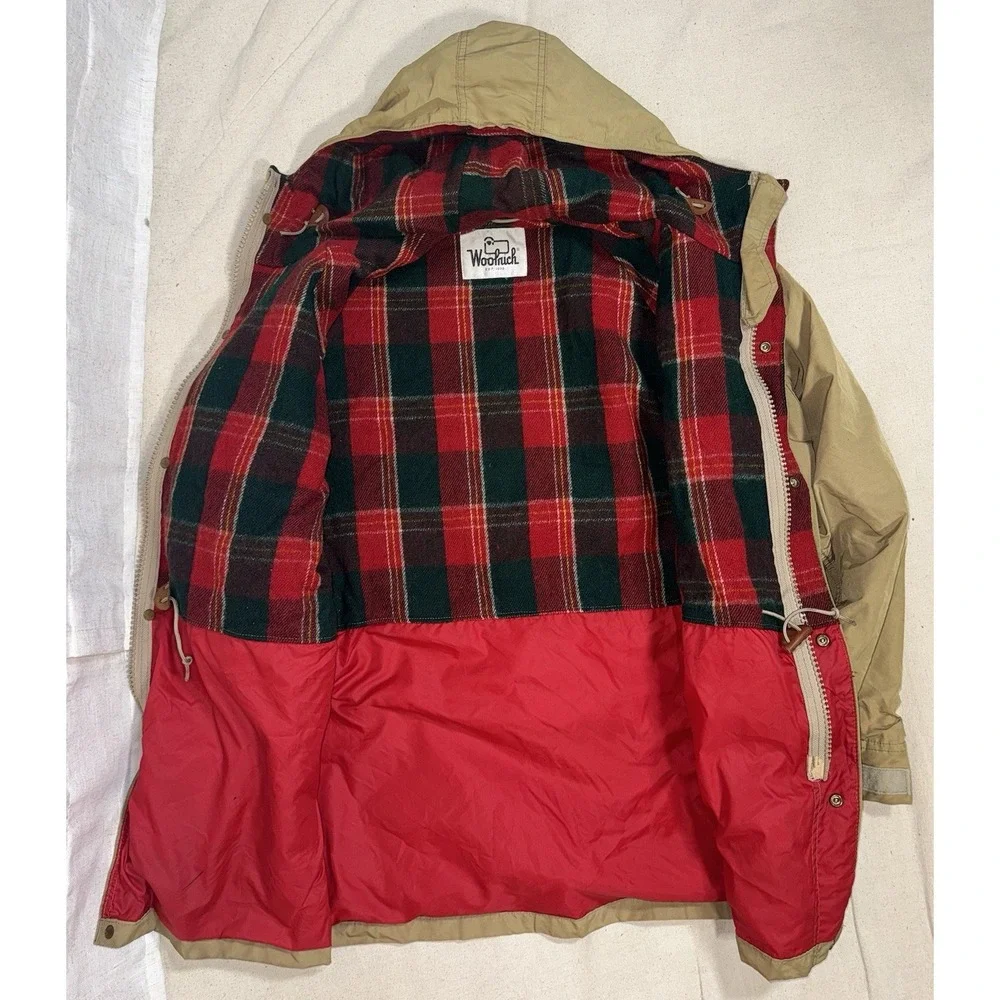 Vtg 60s Woolrich Coat Hunting Parka Men's L Wool Plaid Lined Chore Jacket USA
